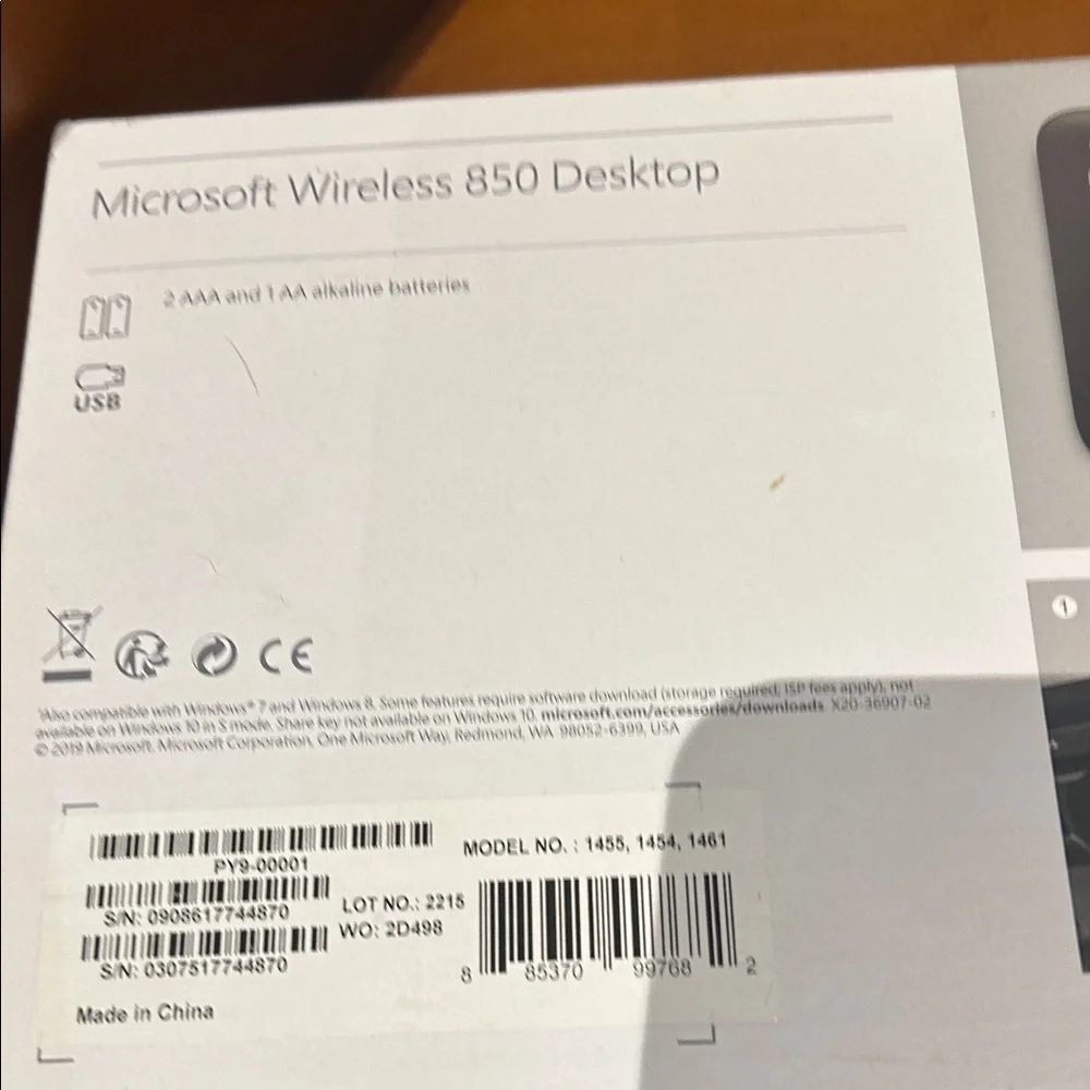 Microsoft Black Wireless Keyboard and Mouse Combo